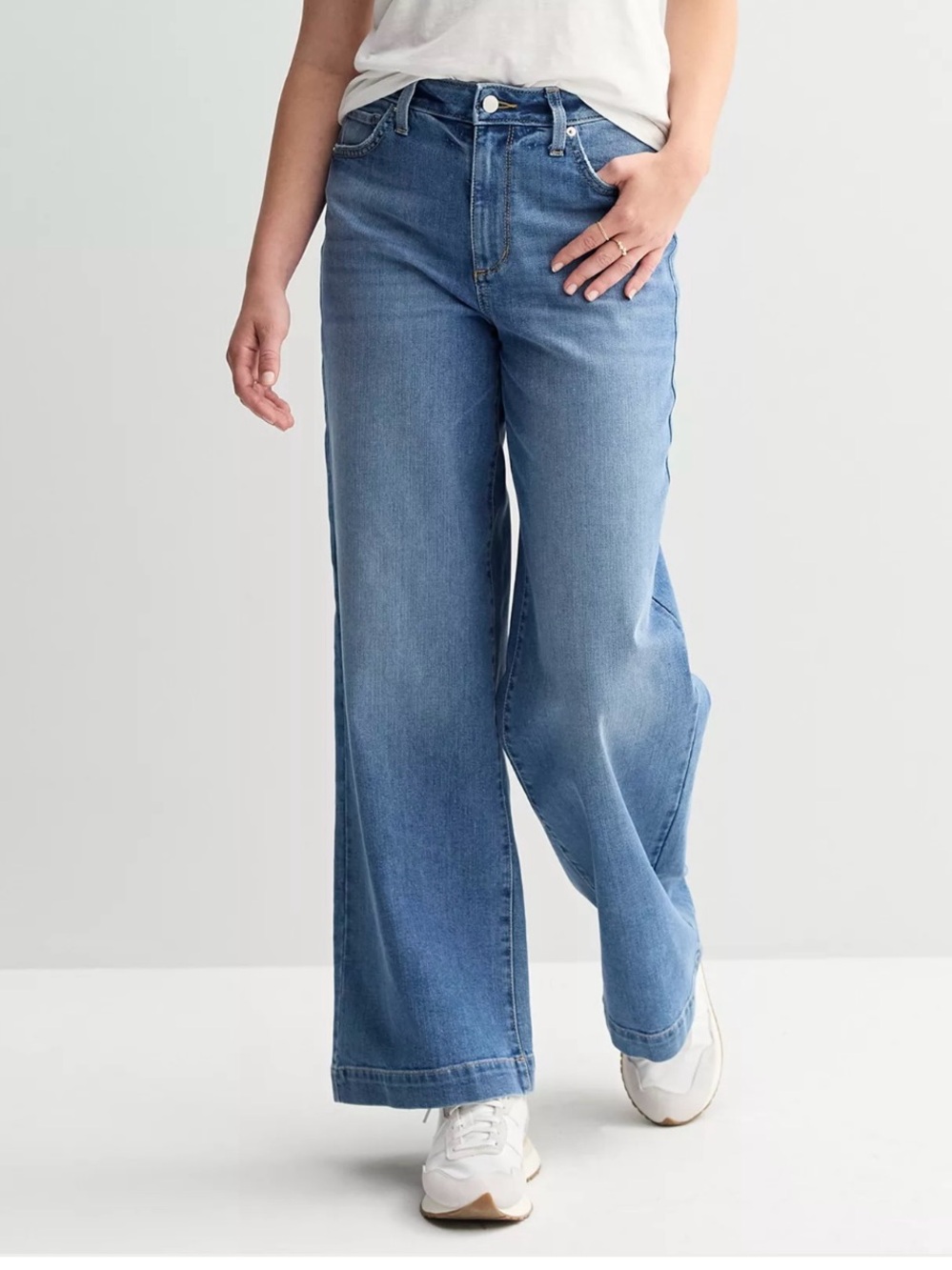 New Kohl's Sonoma Light Blue Straight Leg Women's Jeans 18 18W